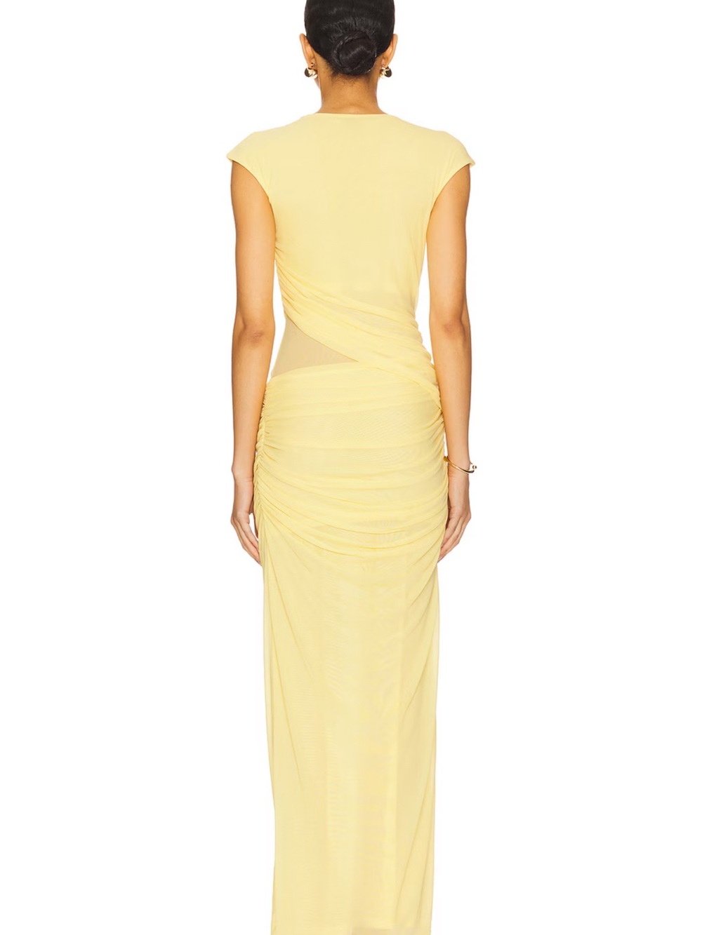 SNDYS yellow mesh dress - Picture 3 of 4